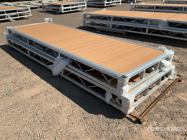 Quantity of (2) 2026 BYT BDF412 4 ft x 12 ft Aluminum Boat Dock Section Kit (Unused)