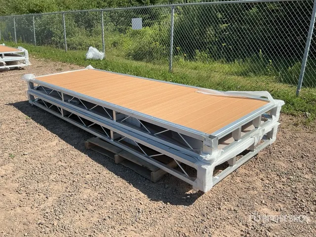 Quantity of (2) 2026 BYT BDF412 4 ft x 12 ft Aluminum Boat Dock Section Kit (Unused)
