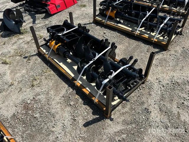 Quantity of (8) 2026 VICSEC VCA-8 Mini Excavator Attachments, Rake Ripper Grabber 12in 16in Auger 8in Narrow Bucket 24in 32in Bucket Quick Coupler (Un