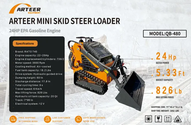 2026 ARTEER QB-480 Mini Compact Track Loader (Unused)