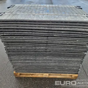 Unused Pallet of Plastic Connectable Road Plates, 1200x800x28mm, 22kg per Plate (35 of) 