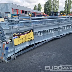 Unused 2026 KMY Industrial Galvanized Steel Framed Building 100'x50'x20', 12no Pillars, 12no Beams. 