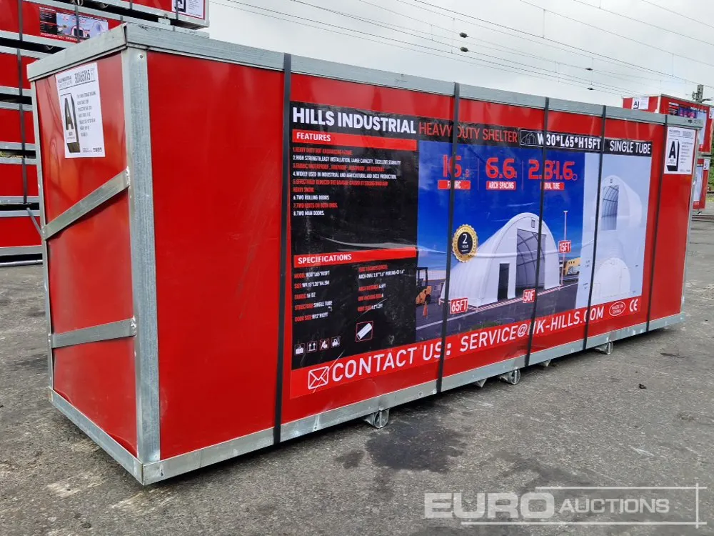 Unused 2026 Hills Industrial Heavy Duty Shelter 30'x65'x15'