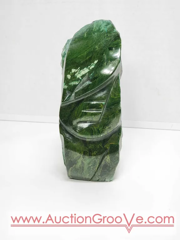 Verdite Sculpture with Natural Edge and Back. 7 x 3 x 4. E1