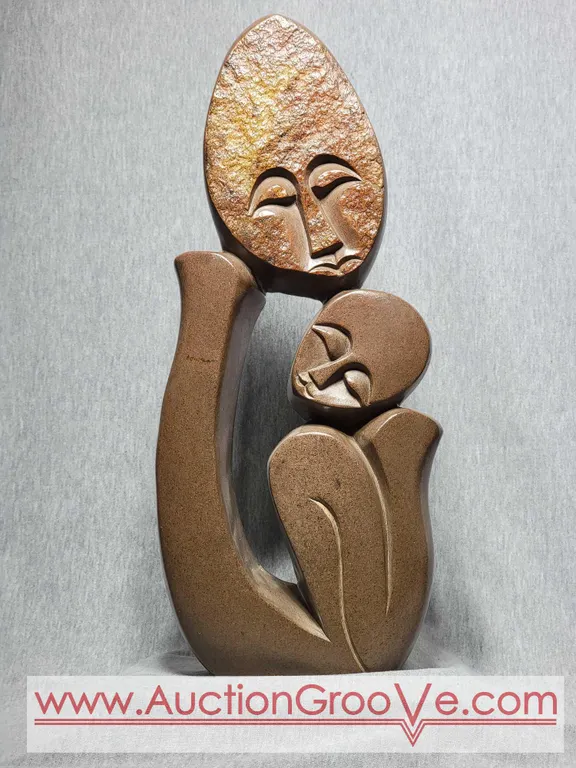 SOLD Shona Parent and Child. 16 x 7 x 2. B2