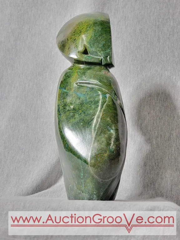Shona abstract Verdite Statue. Signed by Artist M.D. 10 x 3.5 x 4. B2