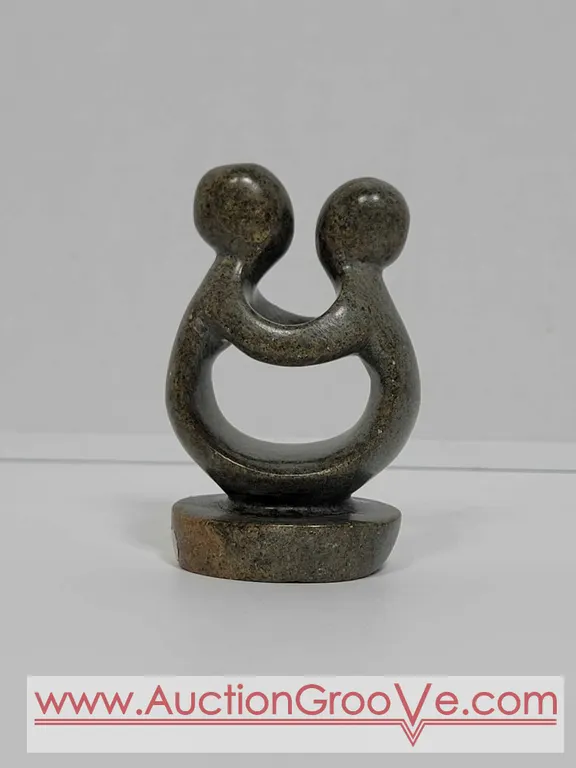 Shona Couple Statue. Hand Carved in Zimbabwe. See photos. 4" x 2.5 x 1.5". D4
