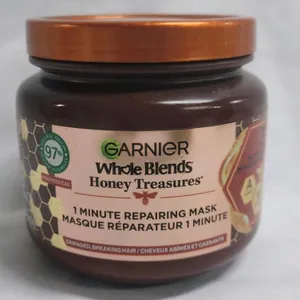 Garnier Whole Blends Honey Treasures 1 Minute Repairing Mask 11.5 fl oz, Batch 28Z502