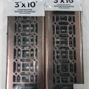 2 Decor Grates 3"x10" Floor Register, Steel, Rubbed Bronze Finish, Model SPH310-RB
