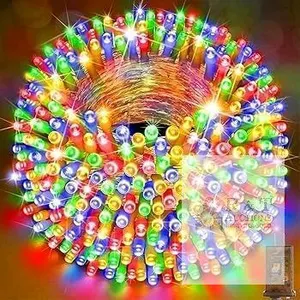 New Sauirs MULTICOLOR 403FT 1000 LED Indoor  / Outdoor String Lights, Waterproof 8 Modes Timer and Memory Plug in Fairy Light for Tree Outside Bedroom