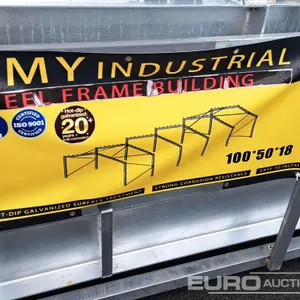 Unused 2026 KMY Industrial 100x50x18' Galvanized Steel Framed Building 