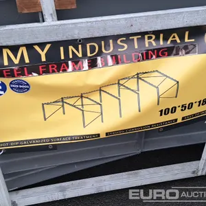 Unused 2026 KMY Industrial 100x50x18' Galvanized Steel Framed Building 