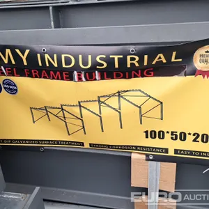 Unused 2026 KMY Industrial 100X50X20' Galvanized Steel Framed Building 
