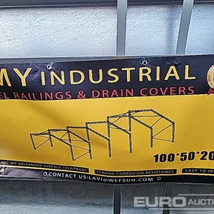Unused 2026 KMY Industrial 100X50X20' Galvanized Steel Framed Building 