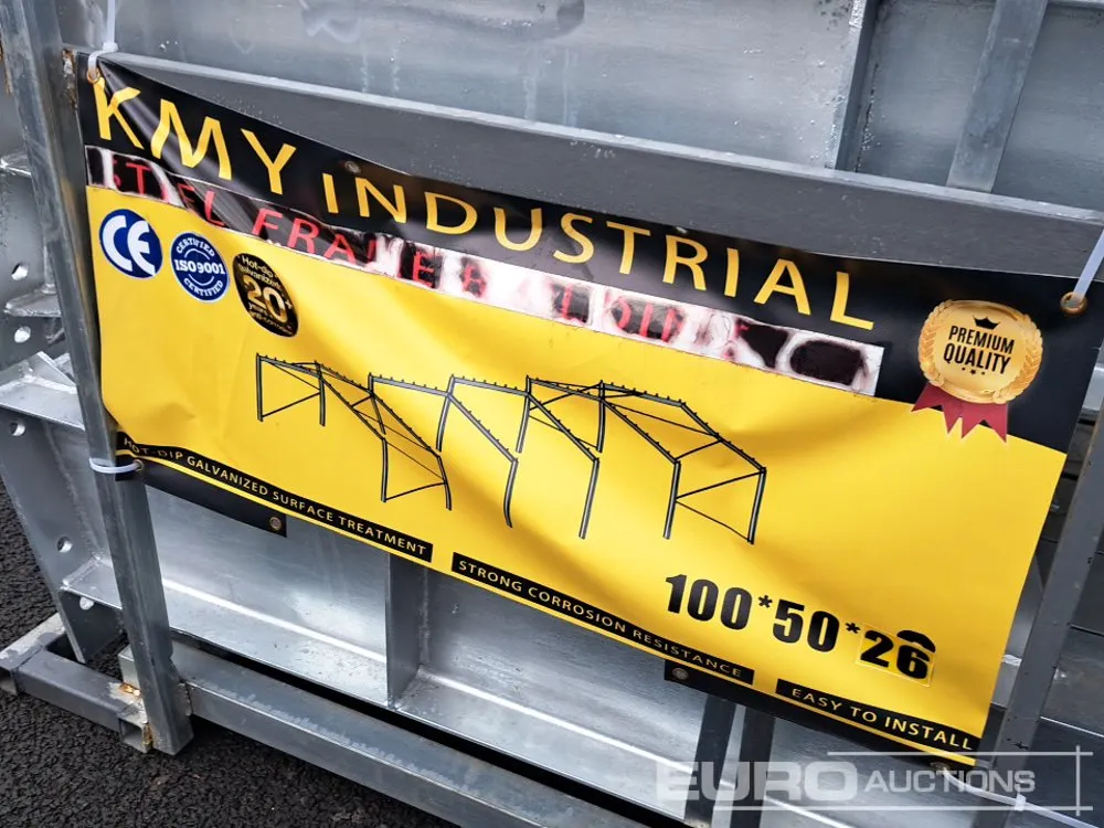Unused 2026 KMY Industrial 100X50X26' Galvanized Steel Framed Building