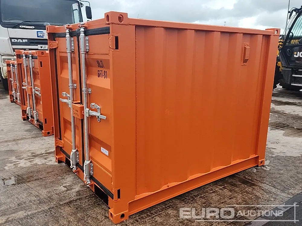 Unused 2026 6' Mini Container, 1 End Door (Cannot Be Reconsigned)
