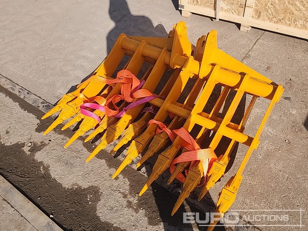 Unused 2026 Captok 44" Rake with Teeth to suit CAT305 Excavator (2 of)