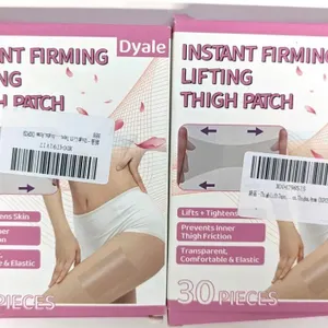 2 New Boxes Dyale Instant Lighting Thigh Patches, Lifts & Thightens Skin, Prevents Inner Thigh Friction (Chub Rub), Transparent, Comfortable &
