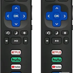 New 2-Pack Replacement Remote Control for Roku TV, Compatible with TCL/Hisense/Onn/Sharp/Element/Philips/Westinghouse/Insignia Roku Smart TVs