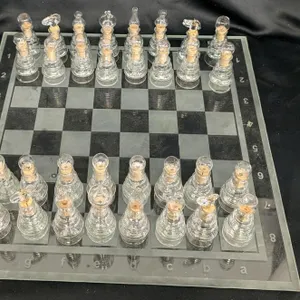 WOW! 3 Hungarian Handblown Glass Mini Bottle Chess Games, At Least 1 Set Complete, 80+ 2.7" Bottles & Many Multiple Glass-Topped Corks & Extra