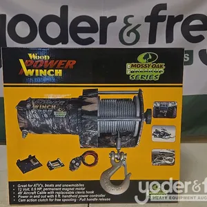 Unused 2000# ATV Wood Power Winch, ATV Winch, Camo 