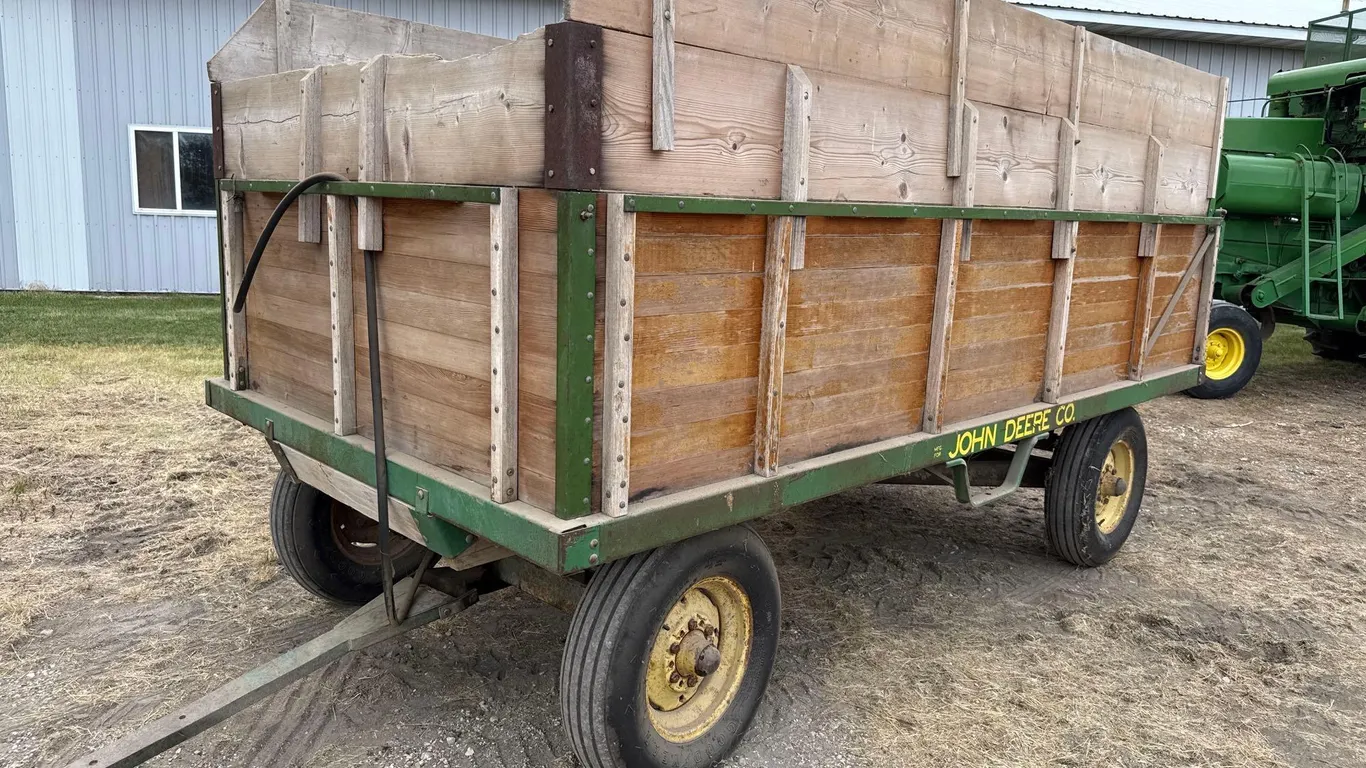 6ft x 12ft John Deere wooden barge wagon