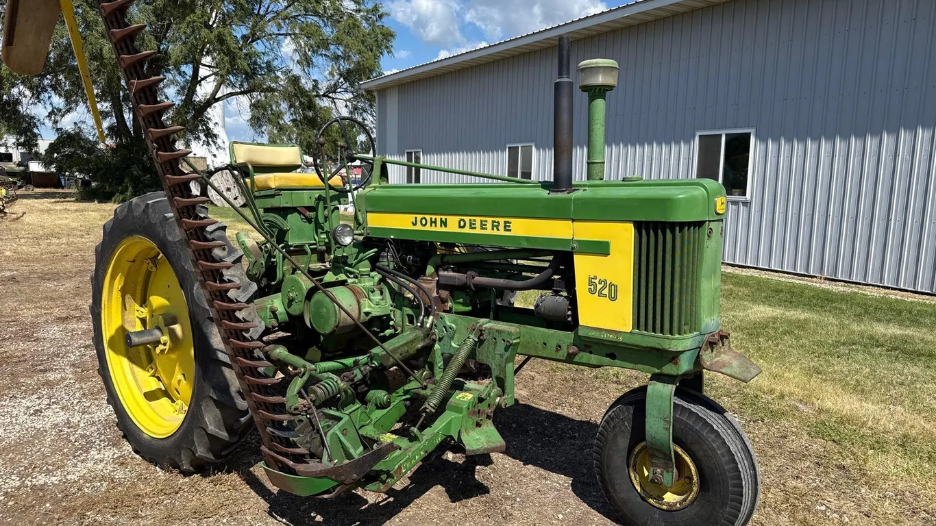 1957 John Deere 520 Tractor with Sickle Mower