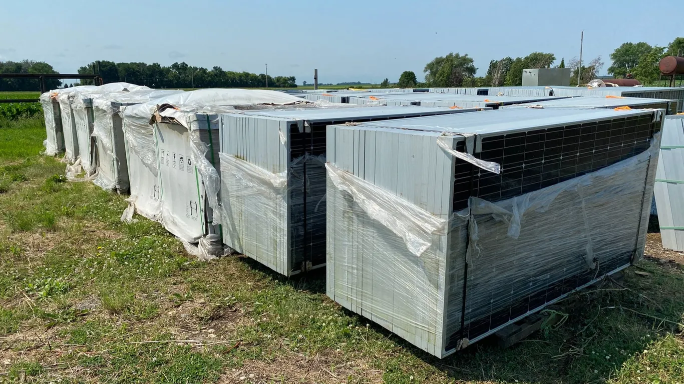 8 PALLETS OF SOLAR PANELS