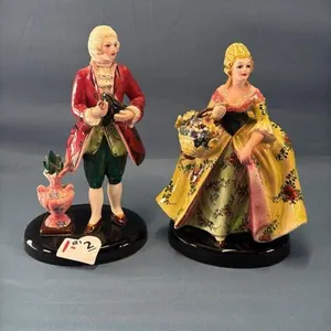 (2)ITALIAN FIGURINES TALLEST IS 9IN