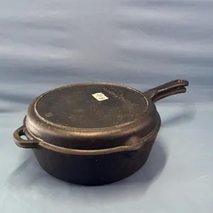 12IN CAST IRON FRY PAN WITH LID