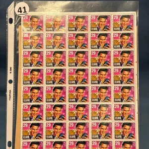 SHEET OF USA ELVIS STAMPS