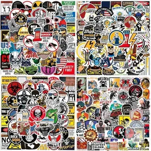 New 200pcs Hard Hat Stickers (Dirty) for Tool Box Helmet, Funny Stickers for Adults, Waterproof Blue Collar Stickers Gifts for Men, Vinyl Hardhat Stic