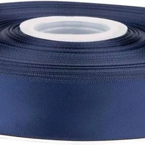 New 100 Yards ⅝" Width 15mm 100 Yards Navy Double Faced Satin Ribbon - for Wedding, Gift Wrapping, Floral Arrangement and Crafts