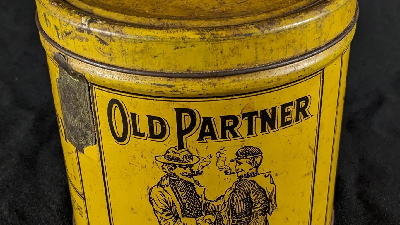 OLD PARTNER BEST KENTUCKY SMOKING & CHEWING TOBACCO TIN CAN