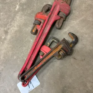 Assortment of pipe wrenches