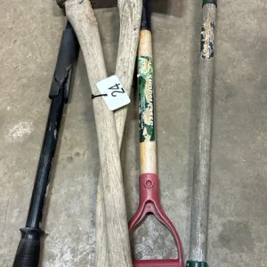 Shovels, axes, ice chipper