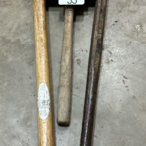 2 sledge hammers and large bar