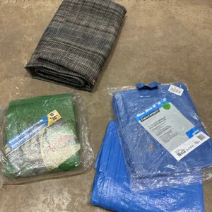 Camper mat and 3 tarps