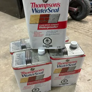 5 new jugs of Thompson water seal. Clear in color