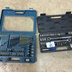 Drill bits and socket set