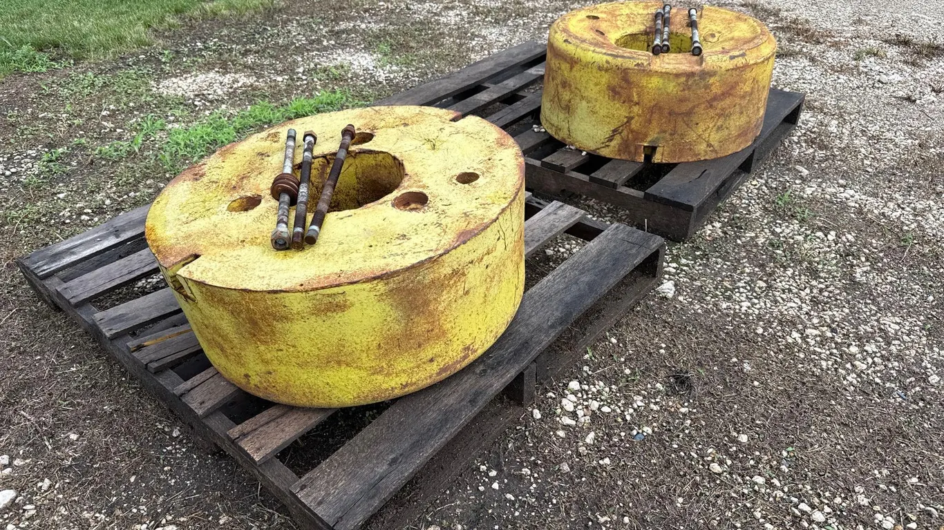 set of cast tractor wheel weights