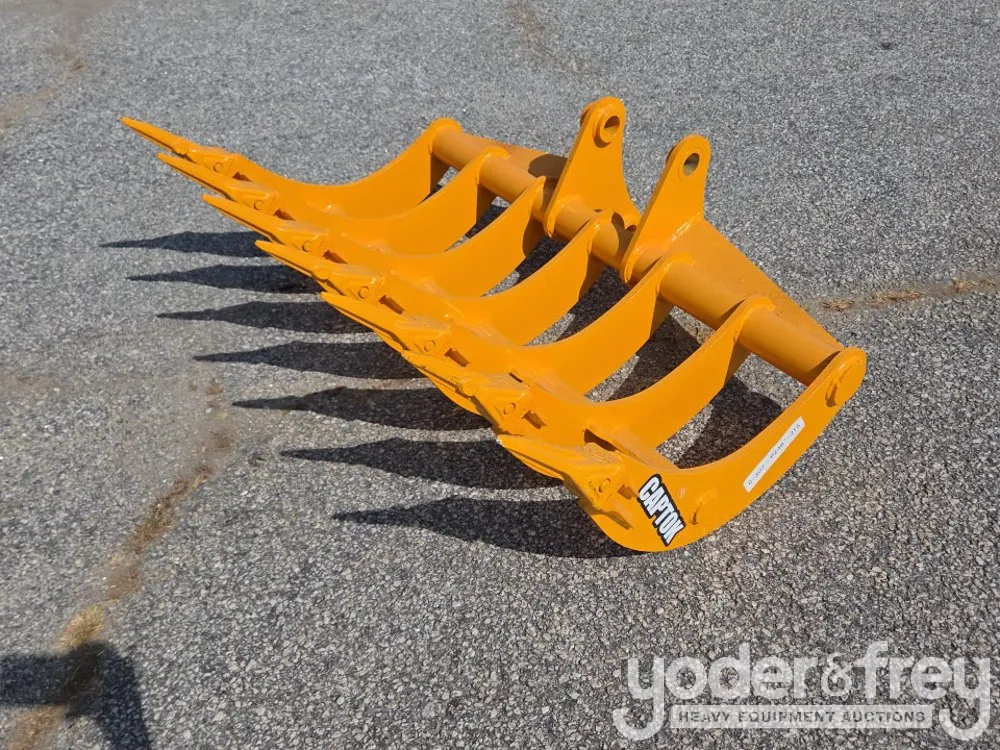 Unused Captok 48" Rake c/w Teeth to suit CAT 307 Excavator