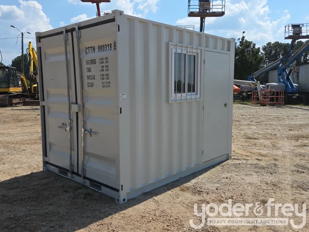 Unused 10' Container, Window, Pedestrian Door