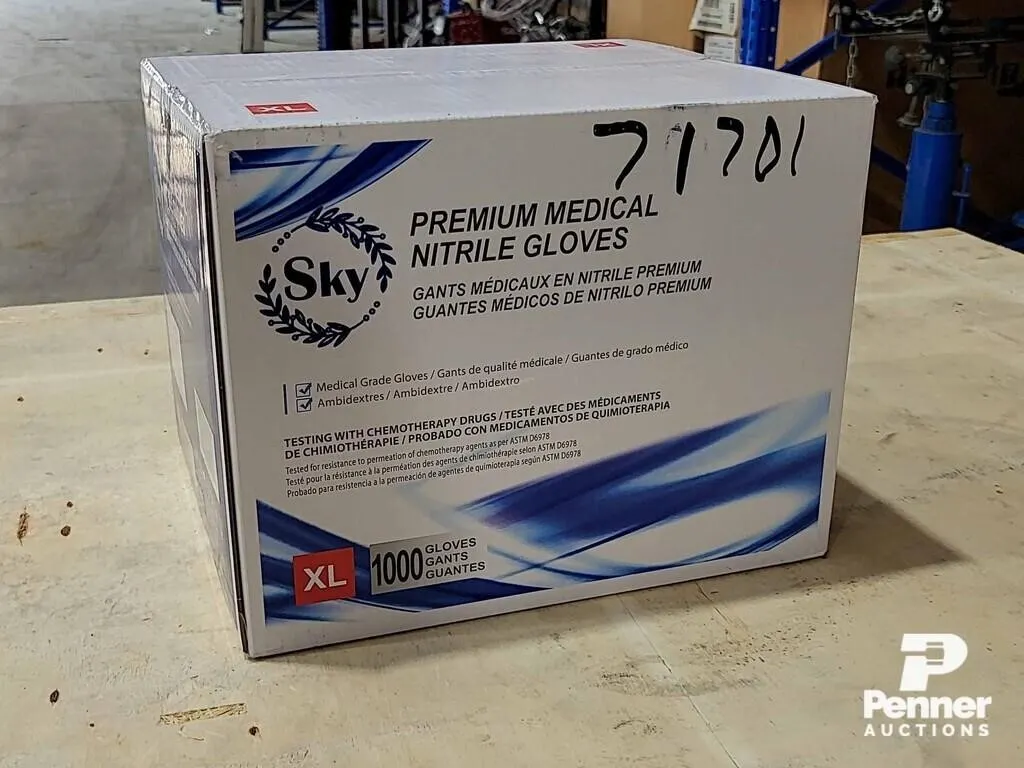 4 Mil Sky Blue Nitrile Gloves XL
