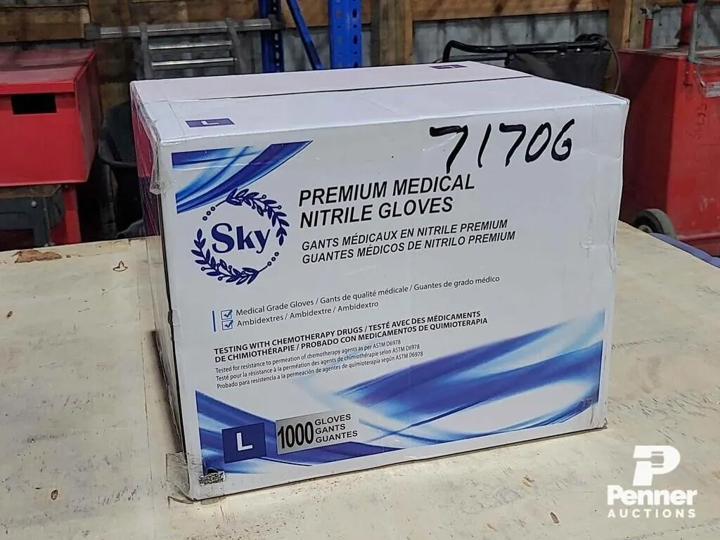 *4 Mil Sky Blue Nitrile Gloves S