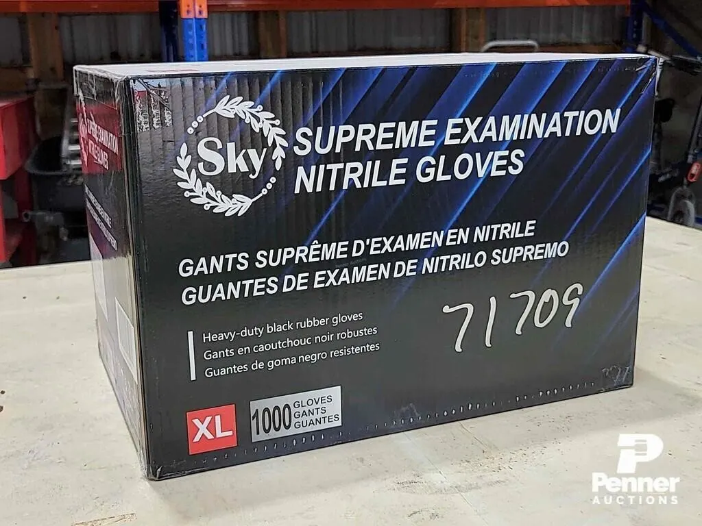 5 Mil Sky Black Nitrile Gloves XL