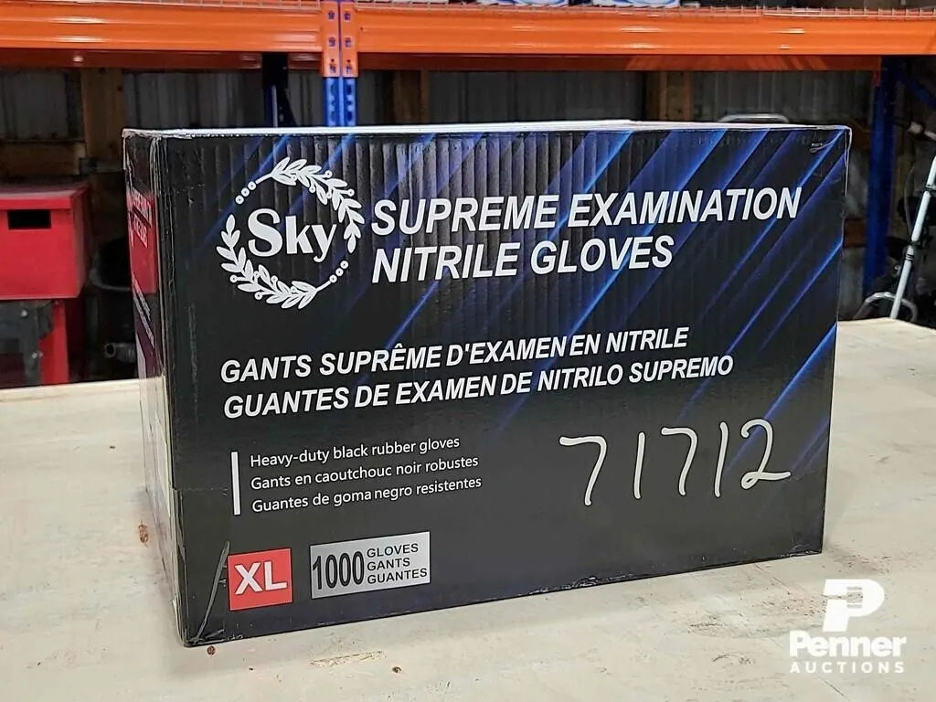 5 Mil Sky Black Nitrile Gloves XL