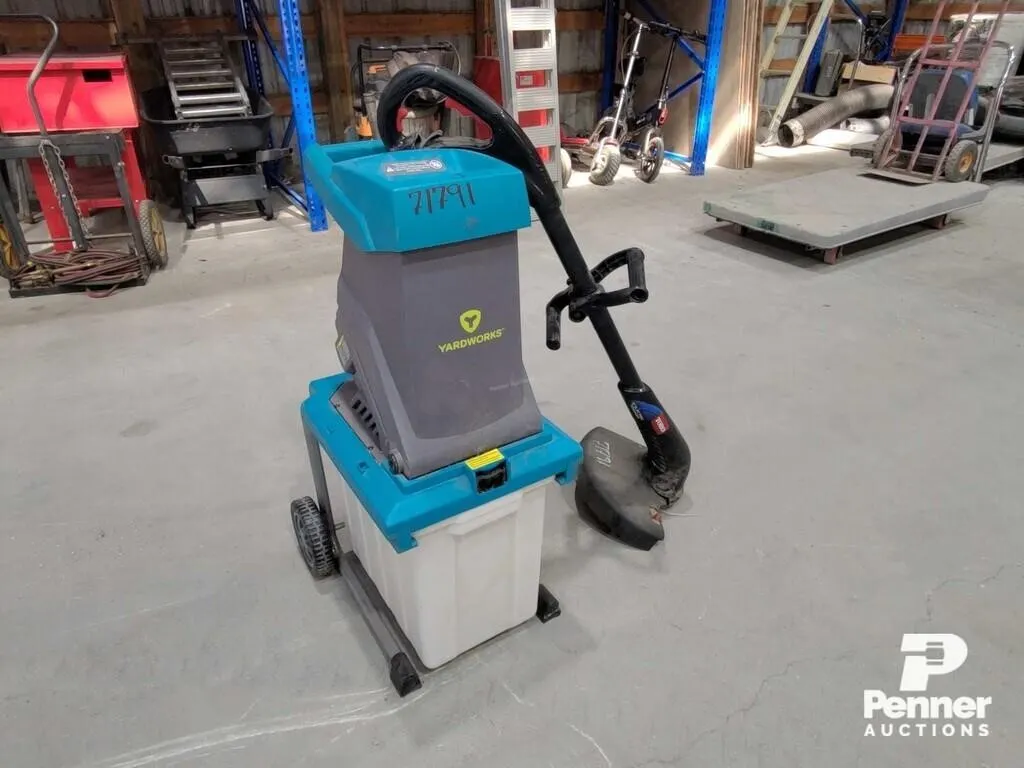 Electric Wood Chipper & Toro String Trimmer