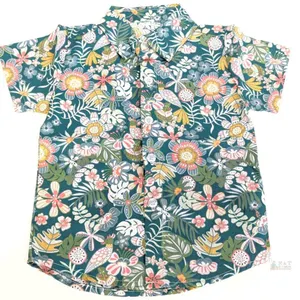 New Size 6-12 Months (80) Toddler's 90% Cotton Hawaiian Style Button-Up Shirt