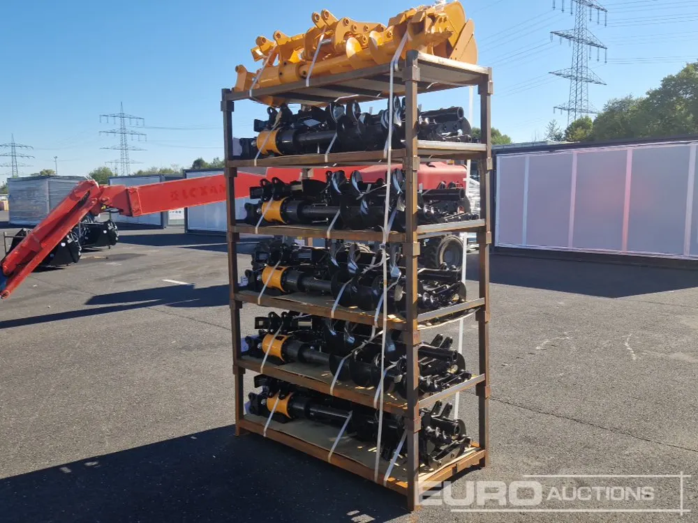 Unused 2026 GIYI Qty (8) Rake, Ripper, Graber, 12" Auger, 16" Auger, 8" Narrow Bucket, 24" Bucekt, 32" Bucket to suit Mini Excavator (6 of)